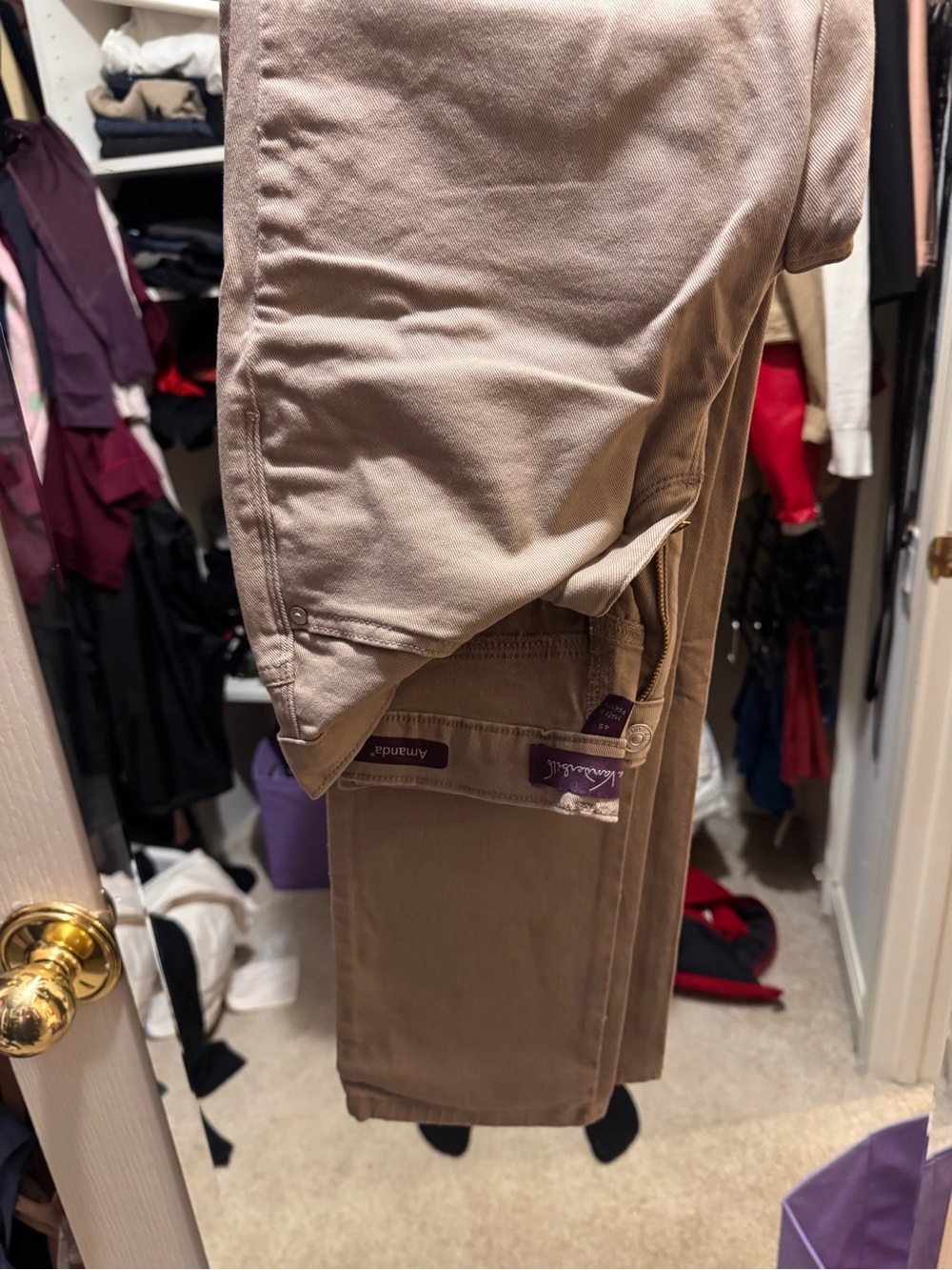 Gloria Vanderbilt Straight Leg Jeans in Light Brown